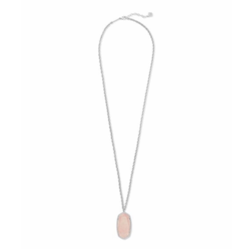 NWT KS Rose Quartz/Silvertone Rae Pendant Necklace - Picture 1 of 7